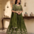 Green Lehenga Choli with Heavy Embroidery Dupatta Set