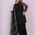 black fancy georgette kurta set