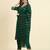 green fancy silk blend kurta set