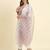 white fancy blended cotton kurta set