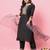 black fancy blended cotton kurta set