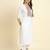 white fancy blended cotton kurta set