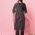 black fancy blended cotton kurta set
