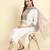 white fancy blended cotton kurta set