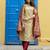 beige fancy cotton kurta set