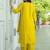 yellow fancy cotton silk kurta set