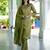 mehendi fancy silk blend kurta set