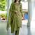 mehendi fancy silk blend kurta set