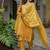 mustard fancy silk blend kurta set