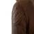 Men's brown lambskin leather jacket-4 envelope pocket & snap button biker style