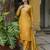 mustard fancy silk blend kurta set