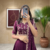 Womens Deep Purple Vichitra Silk Lehenga Choli with Intricate Peacock Embroidery