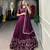 Womens New Trendy Premium Deep Purple Vichitra Silk Lehenga Choli with Intricate Peacock Embroidery