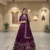 Womens Deep Purple Vichitra Silk Lehenga Choli with Intricate Peacock Embroidery