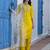 yellow fancy silk blend kurta set