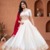 Womens  Festive Wear Designer White Lehenga Choli with Heavy Embroidery and Maroon Dupatta Set