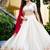 New Womens Trendy Festive Wear Designer White Lehenga Choli with Heavy Embroidery and Maroon Dupatta Set