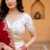 Womens  Festive Wear Designer White Lehenga Choli with Heavy Embroidery and Maroon Dupatta Set