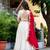 New Womens Trendy Festive Wear Designer White Lehenga Choli with Heavy Embroidery and Maroon Dupatta Set