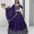  Deep Purple Embroidered Lehenga Choli with Scalloped Dupatta Set
