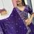 New latest  Deep Purple Embroidered Lehenga Choli with Scalloped Dupatta Set
