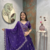 Deep Purple Embroidered Lehenga Choli with Scalloped Dupatta Set