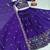 New latest  Deep Purple Embroidered Lehenga Choli with Scalloped Dupatta Set