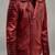 Men's red lambskin leather biker jacket- 2 pocket zipper & quilted details