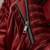 Men's red lambskin leather biker jacket- 2 pocket zipper & quilted details