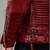 Men's red lambskin leather biker jacket- 2 pocket zipper & quilted details
