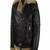 Men's black lambskin leather biker jacket-asymmetrical zip closure & adjustable belt fashtion