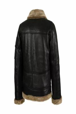 Men's black lambskin leather biker jacket-asymmetrical zip closure & adjustable belt fashtion 3
