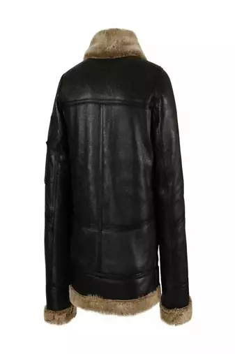 Men's black lambskin leather biker jacket-asymmetrical zip closure & adjustable belt fashtion