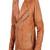Men's brown lambskin leather biker jacket-asymmetrical zip closure & adjustable belt fashtion