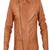 Men's brown lambskin leather biker jacket-asymmetrical zip closure & adjustable belt fashtion