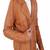 Men's brown lambskin leather biker jacket-asymmetrical zip closure & adjustable belt fashtion