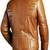 Men's brown lambskin leather biker jacket-asymmetrical zip closure & adjustable belt fashtion