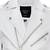 Men's white lambskin leather biker jacket-asymmetrical zip closure & adjustable belt fashtion