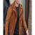 Men's brown suede lambskin leather biker jacket-asymmetrical zip closure & adjustable belt fashtion