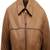 Men's brown lambskin leather biker jacket- straight zipper & pocket zipper fashtion