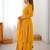 Outstanding Yellow Embroidered Georgette Haldi Wear Palazzo Suit