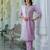 lavender fancy silk blend kurta set