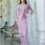 lavender fancy silk blend kurta set