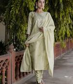 pear fancy cotton silk kurta set