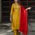 mustard fancy cotton silk kurta set