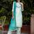 sky-blue fancy cotton silk kurta set