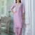 lavender fancy silk blend kurta set