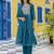 teal fancy chanderi kurta set