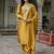 mustard fancy cotton silk kurta set
