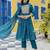 teal fancy chanderi kurta set